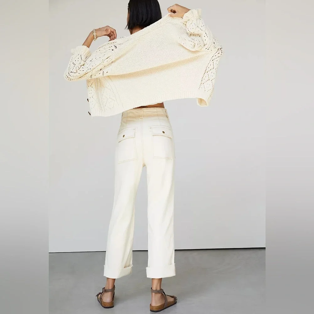 Anthropologie Pilcro Level Utility Pants Safari Green Size 28 cargo Casual. 6 - Picture 5 of 9